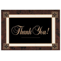 Brown Border Thank You Everyday Blank Note Card (3 1/2"x5")